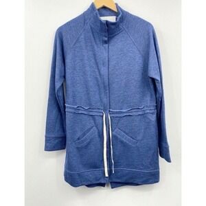 Anthropologie Dolan Left Coast Womens‎ Blue Longline Drawstring Jacket Medium